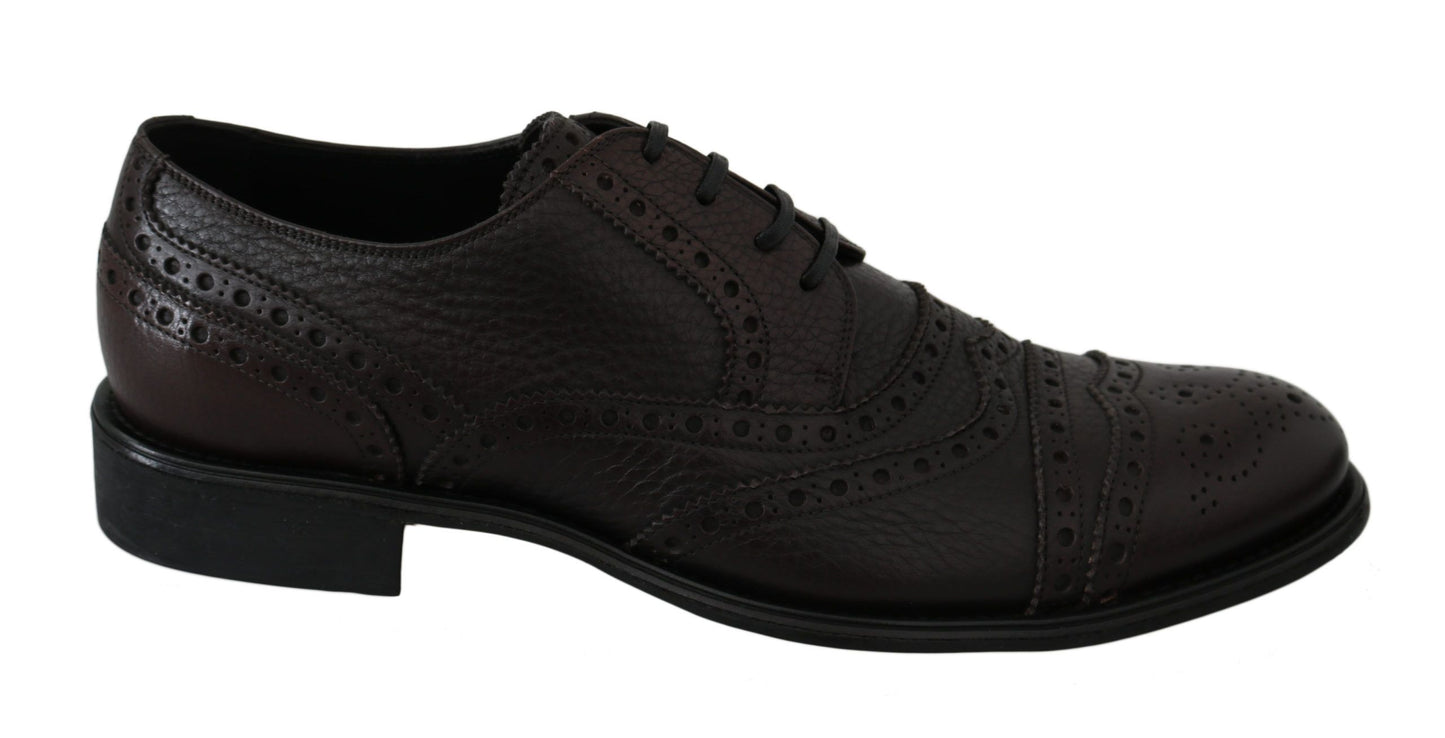 Dolce &amp; Gabbana Chaussures habillées richelieu en cuir marron