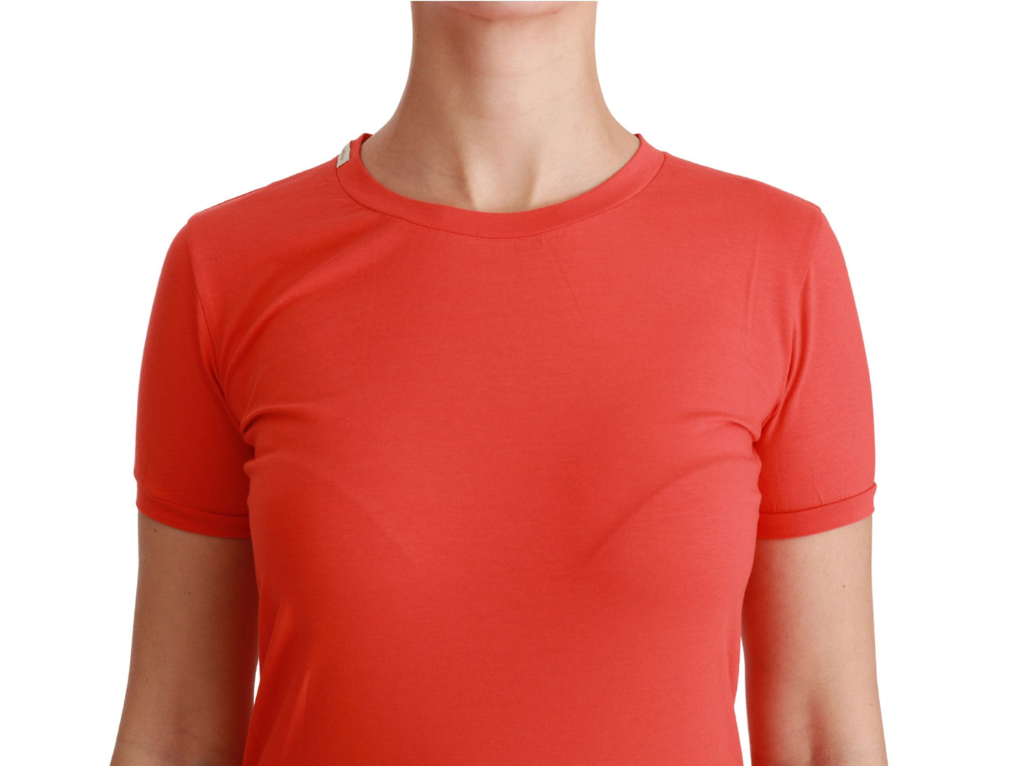 Dolce &amp; Gabbana T-shirt rouge à manches courtes et col rond en coton