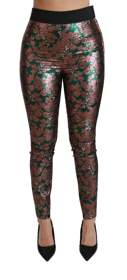 Dolce &amp; Gabbana Pantalon skinny collant vert feuille de bronze