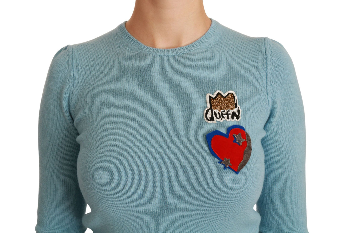 Dolce &amp; Gabbana Pull en laine bleu Queen Heart