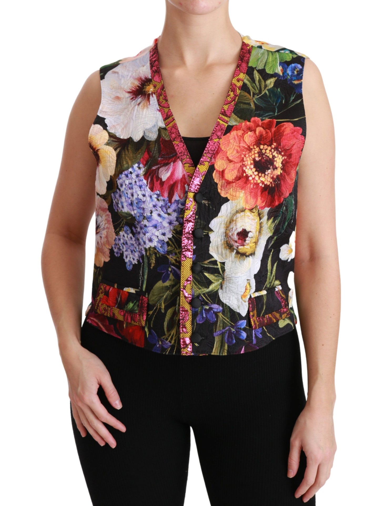 Dolce &amp; Gabbana Gilet sans manches à fleurs multicolores