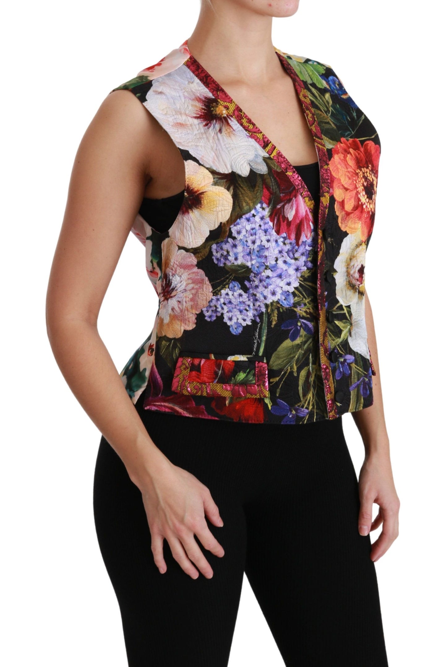 Dolce &amp; Gabbana Gilet sans manches à fleurs multicolores