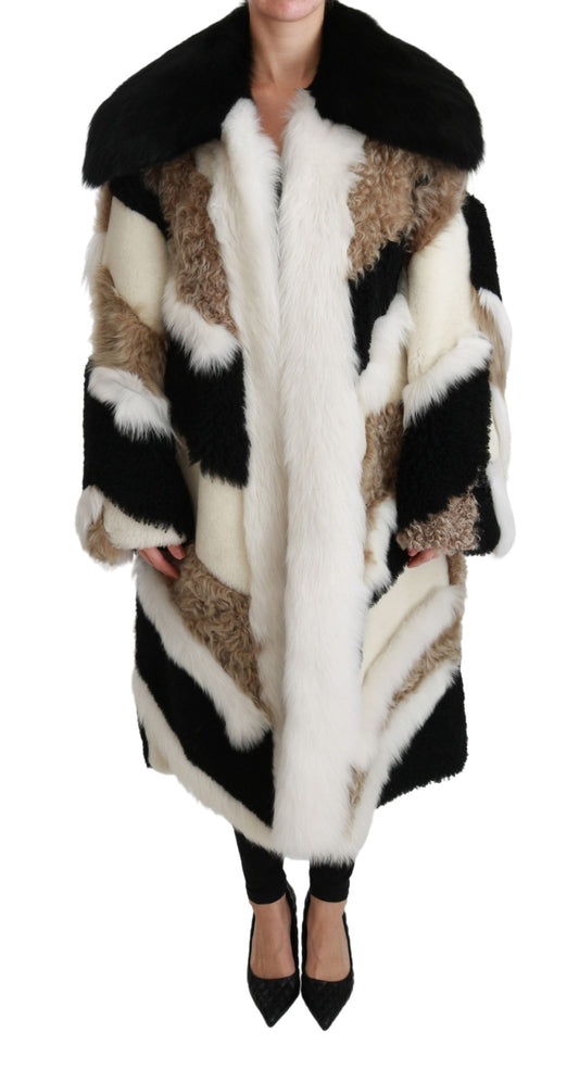 Manteau cape en peau de mouton retournée Dolce &amp; Gabbana