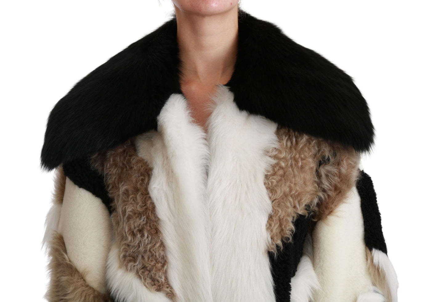 Manteau cape en peau de mouton retournée Dolce &amp; Gabbana