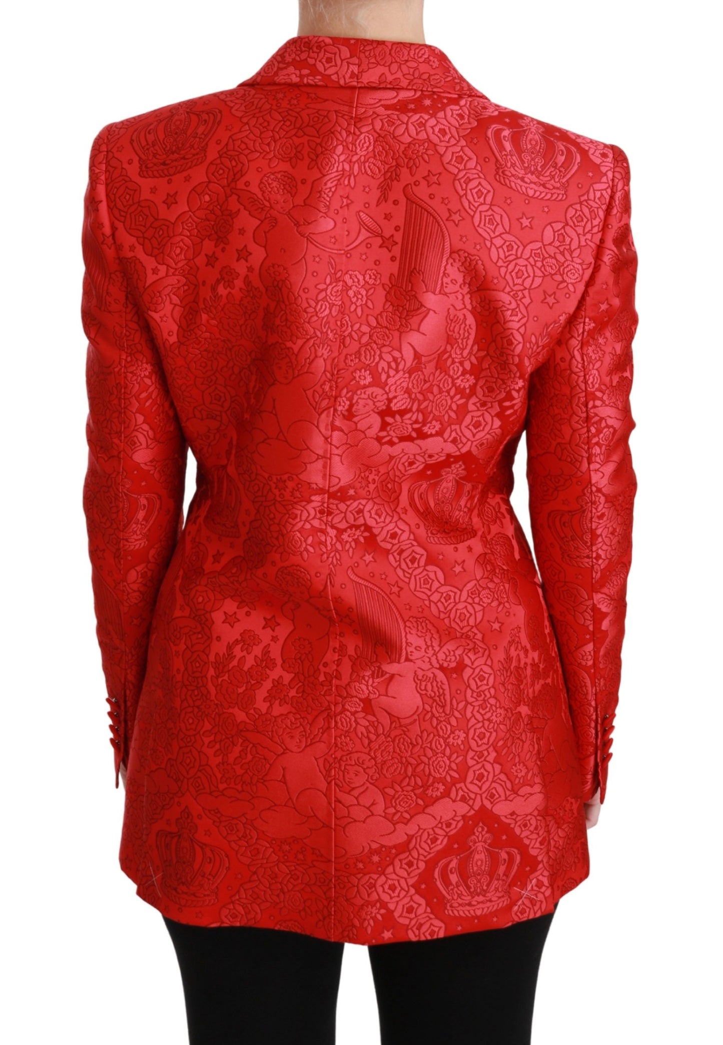 Dolce &amp; Gabbana Veste Blazer Rouge Floral Angel Blazer