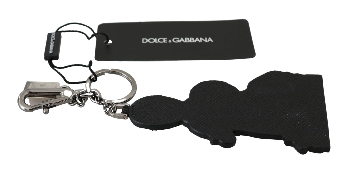 Dolce &amp; Gabbana Cuir Dominico Stefano #DGFAMILY Logo Badge Porte-clés