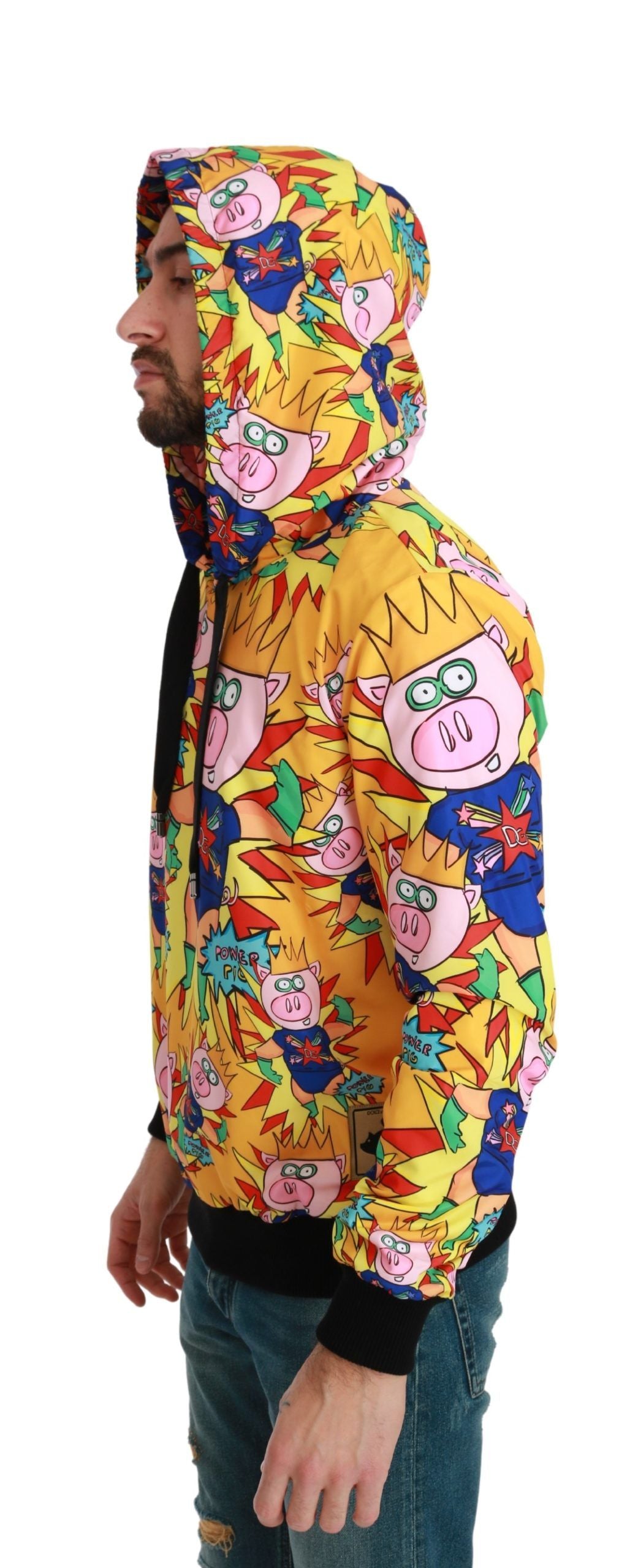 Dolce &amp; Gabbana Pull à capuche cochon jaune de l'année