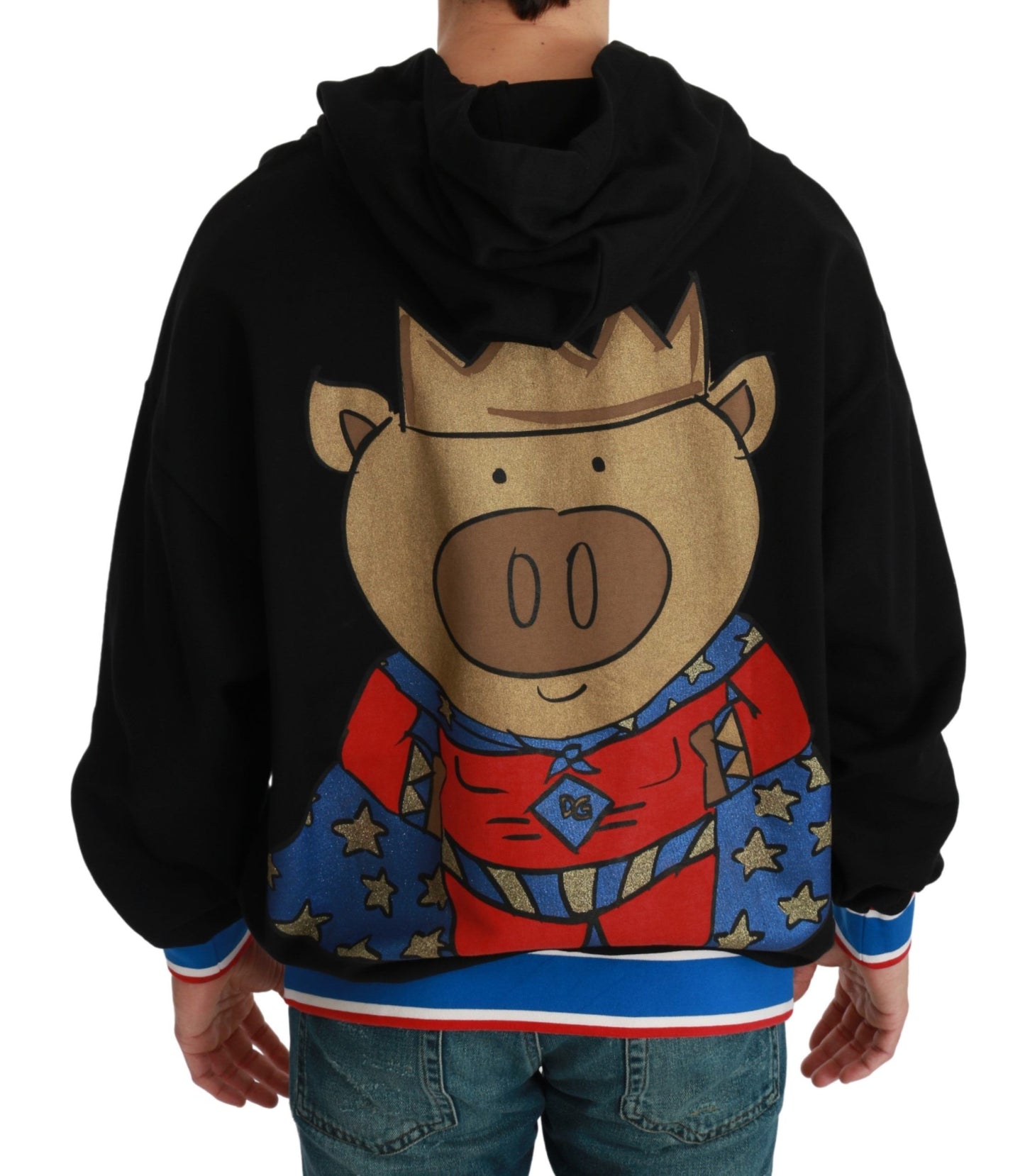 Dolce &amp; Gabbana Pull noir Cochon de l'année à capuche