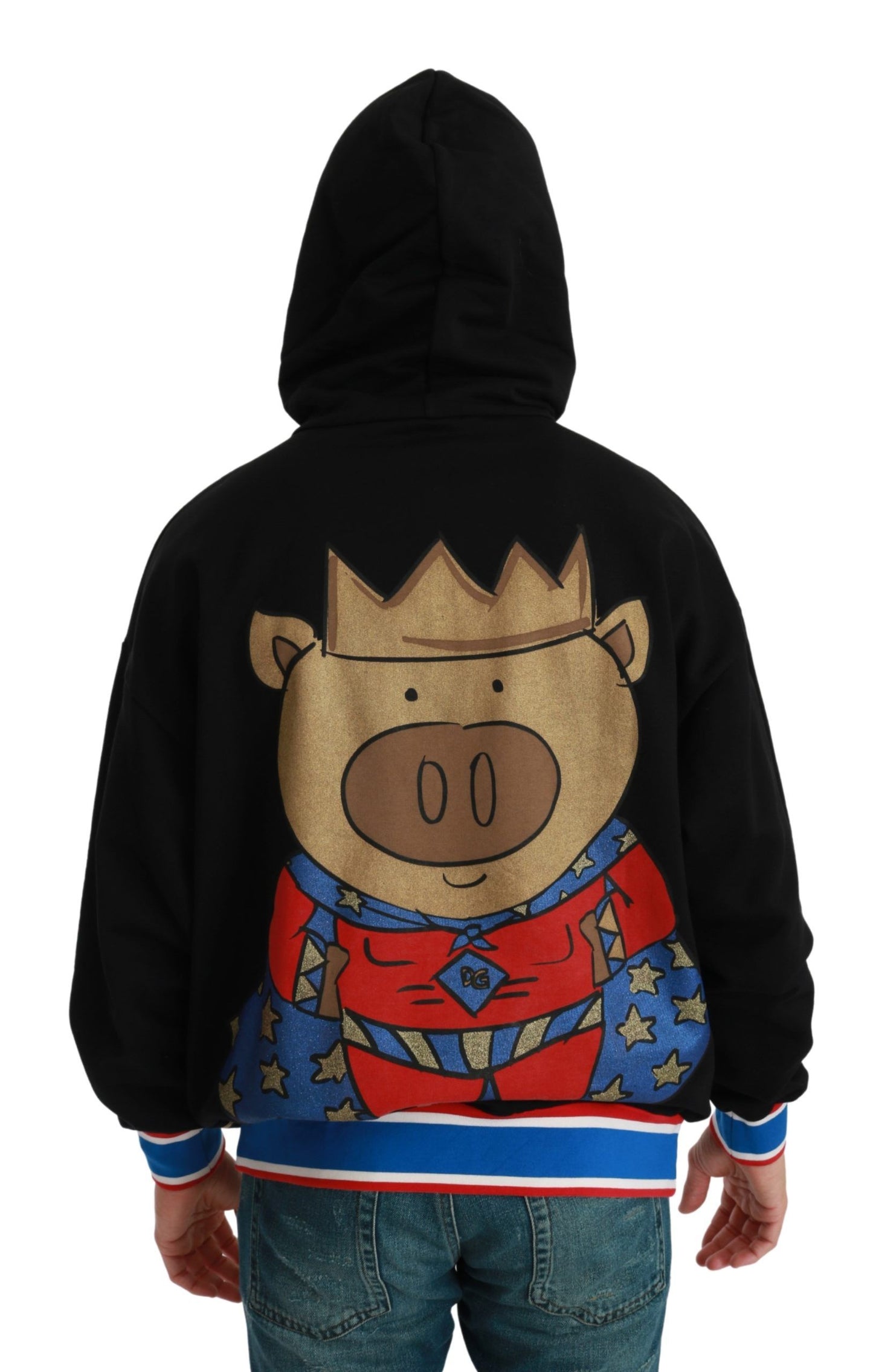 Dolce &amp; Gabbana Pull noir Cochon de l'année à capuche