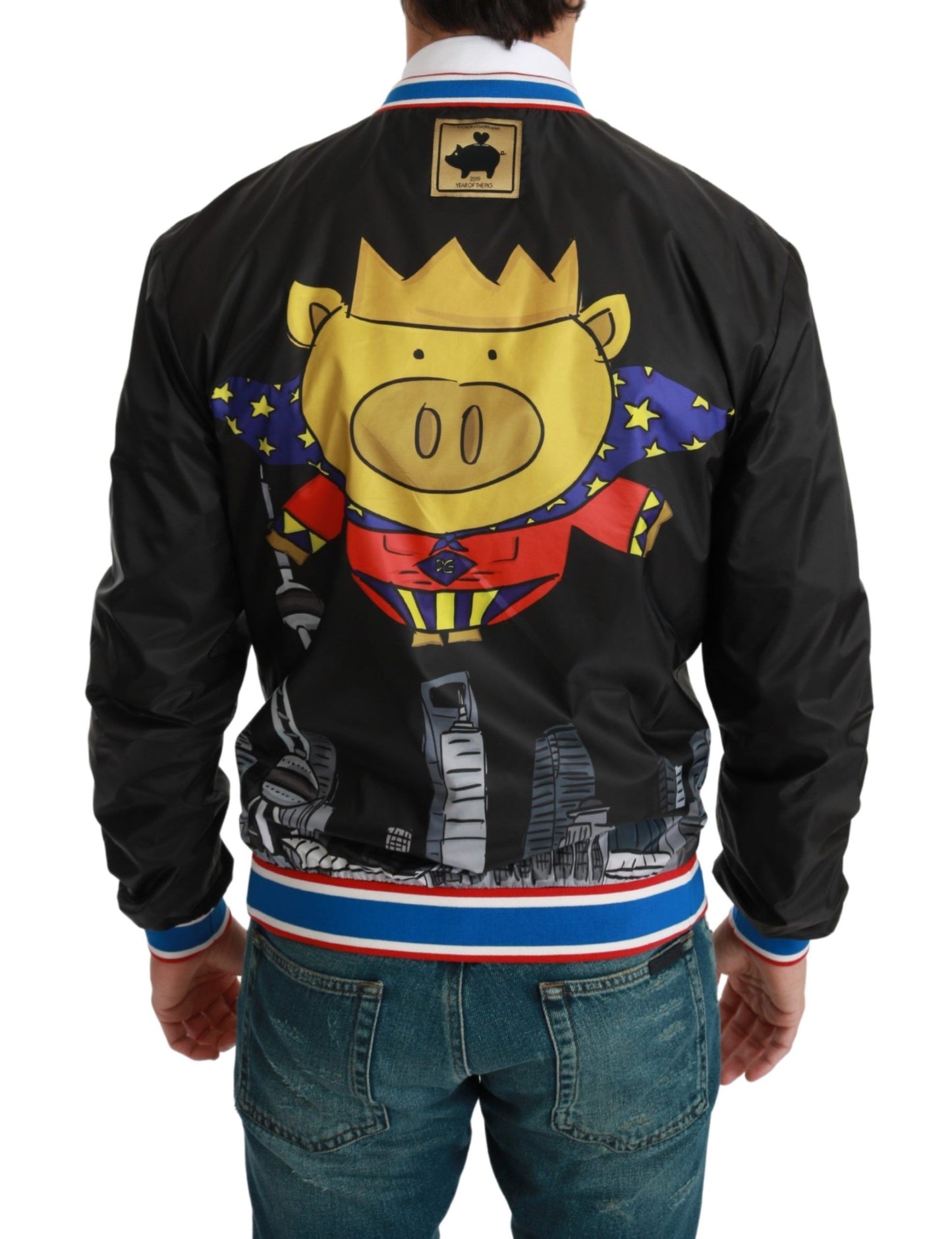 Dolce &amp; Gabbana Blouson aviateur noir ANNÉE DU COCHON