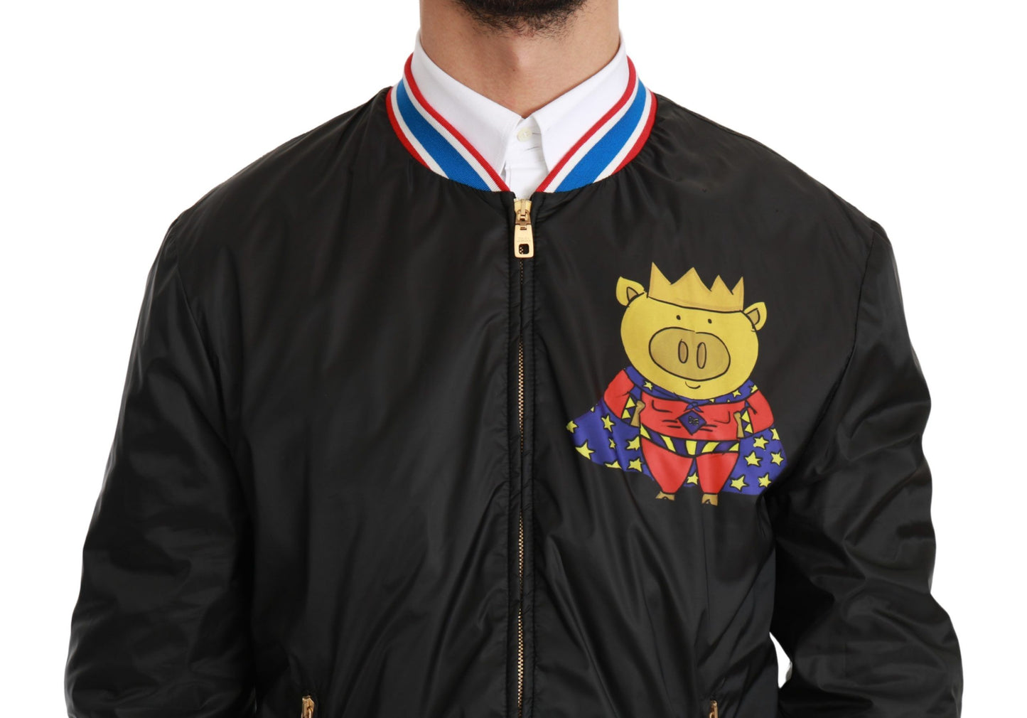 Dolce &amp; Gabbana Blouson aviateur noir ANNÉE DU COCHON