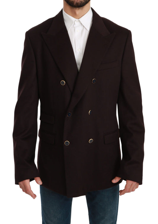 Dolce &amp; Gabbana Manteau en cachemire bordeaux Blazer TAORMINA