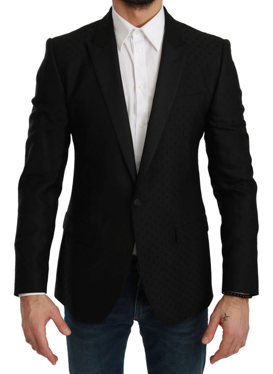 Dolce &amp; Gabbana Veste manteau coupe slim noire Blazer MARTINI