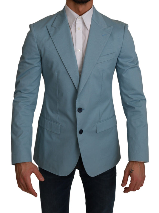 Dolce &amp; Gabbana Veste manteau coupe slim bleue Blazer MARTINI