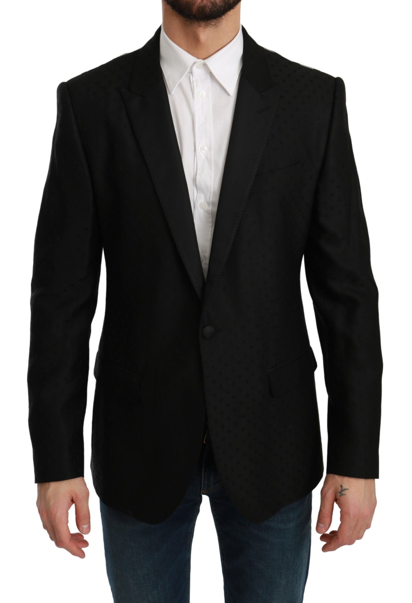 Dolce &amp; Gabbana Veste manteau coupe slim noire Blazer MARTINI