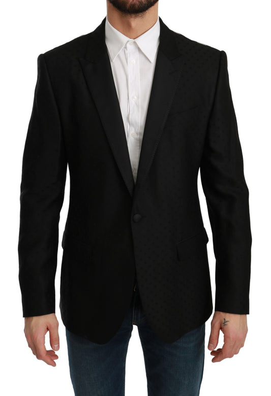 Dolce &amp; Gabbana Schwarzer Slim-Fit-Manteljacke MARTINI-Blazer