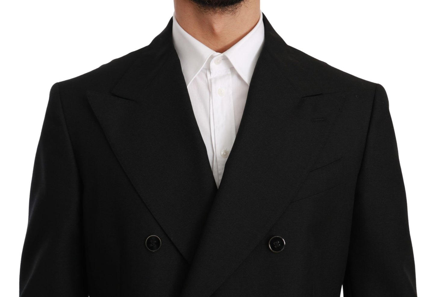 Dolce &amp; Gabbana Veste slim noire Manteau Blazer en laine