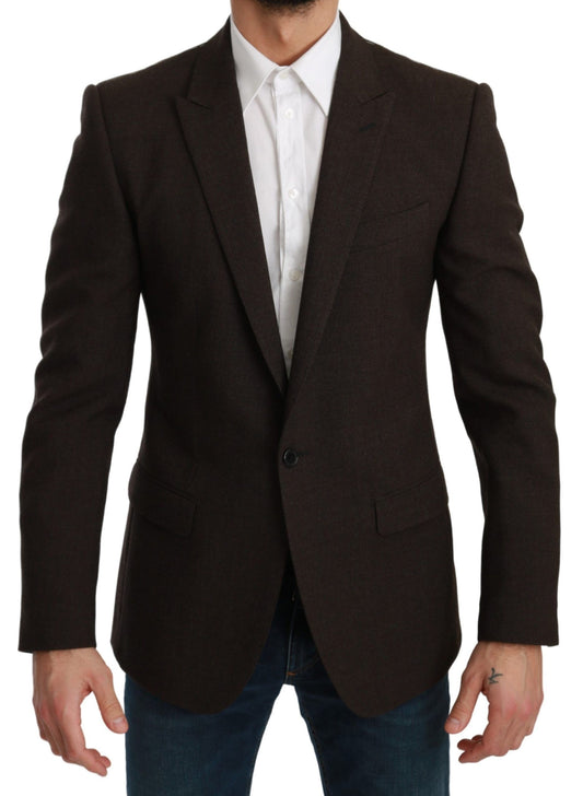 Dolce &amp; Gabbana Veste manteau slim marron MARTINI Blazer