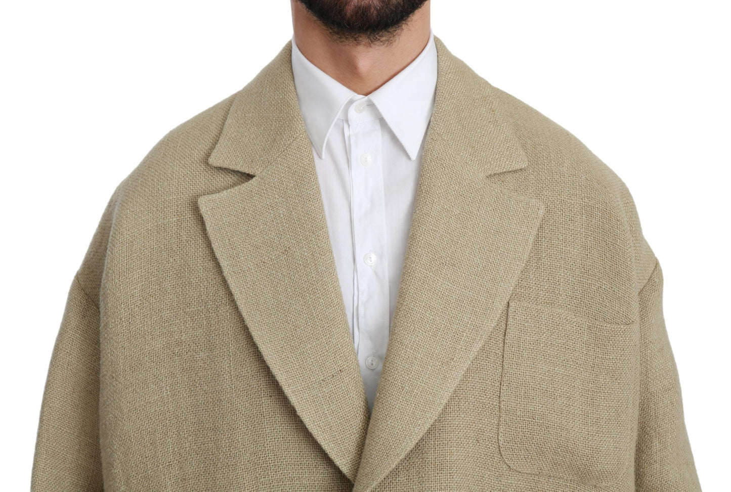 Dolce &amp; Gabbana Manteau Veste Beige Manteau Blazer 100% Jute