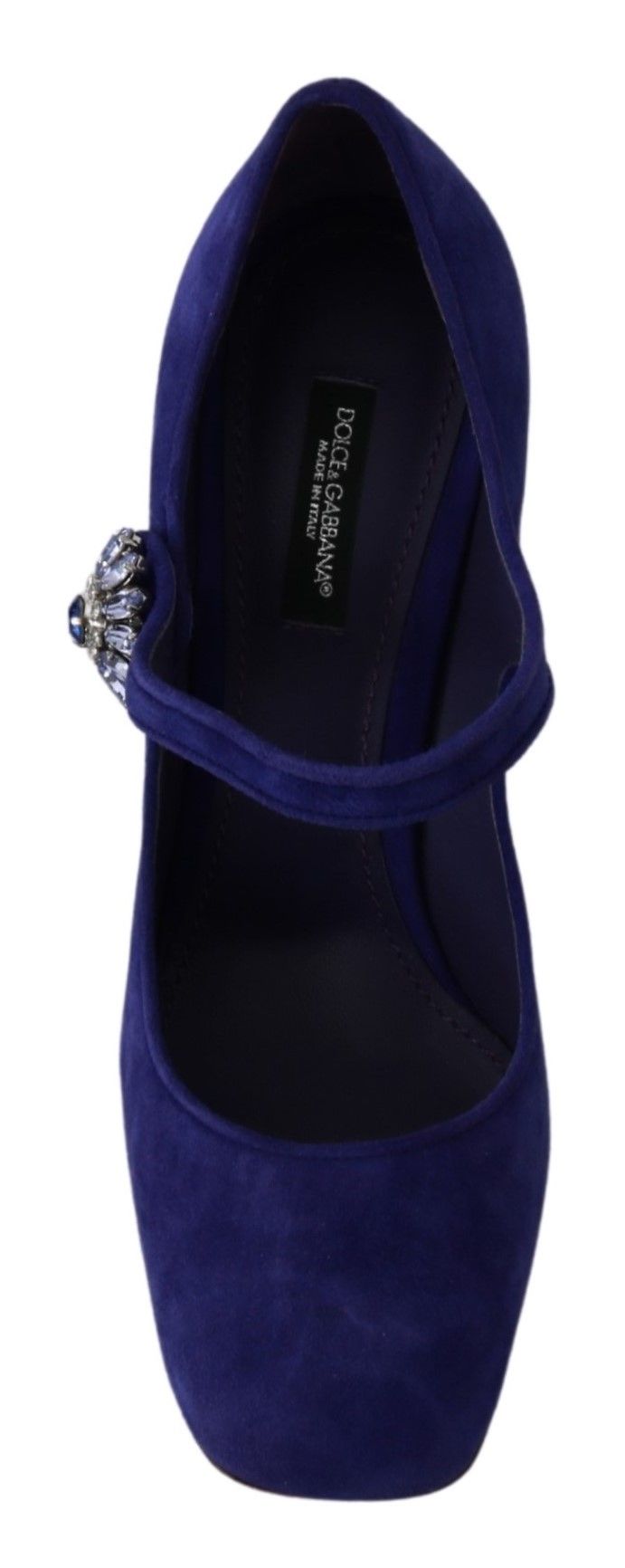 Dolce &amp; Gabbana Chaussures à talons en daim violet avec cristaux