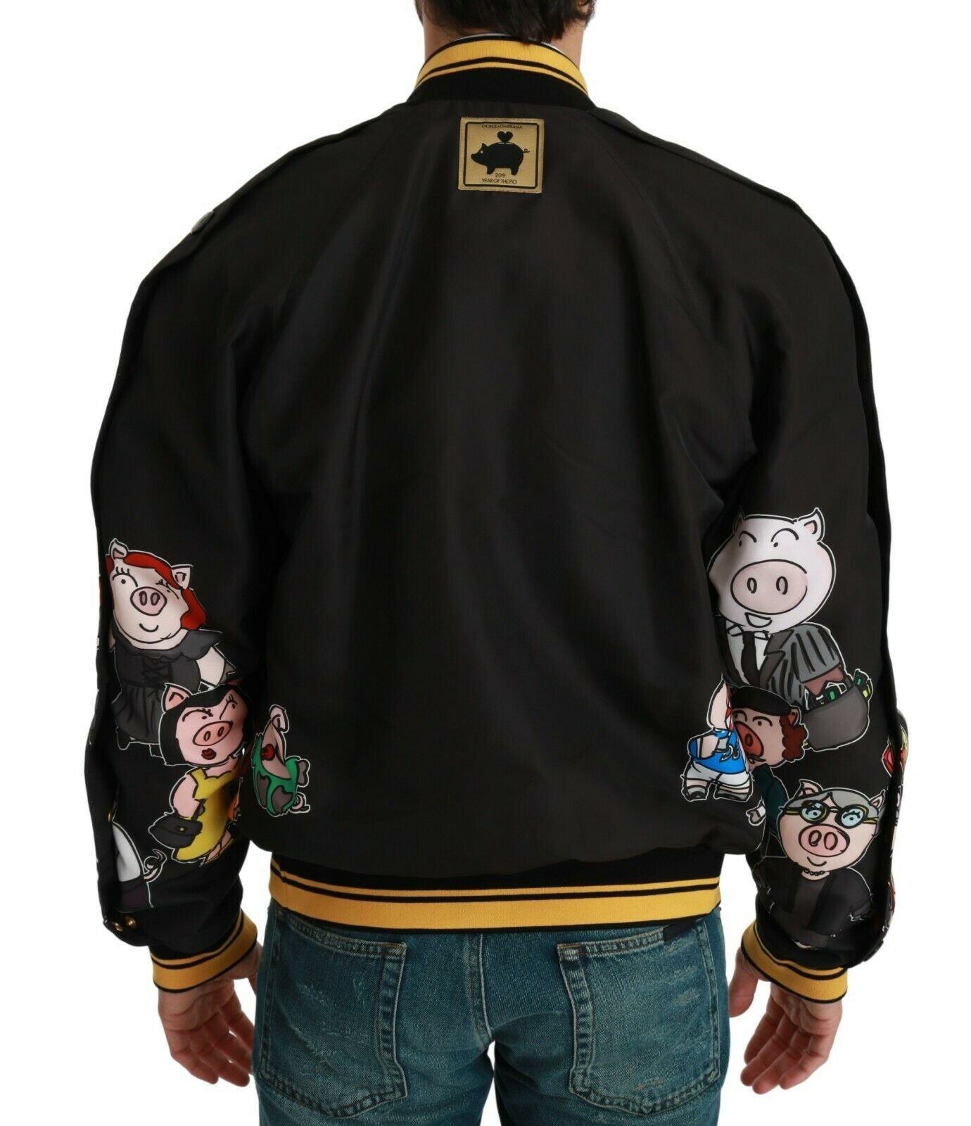 Dolce &amp; Gabbana Blouson aviateur noir ANNÉE DU COCHON