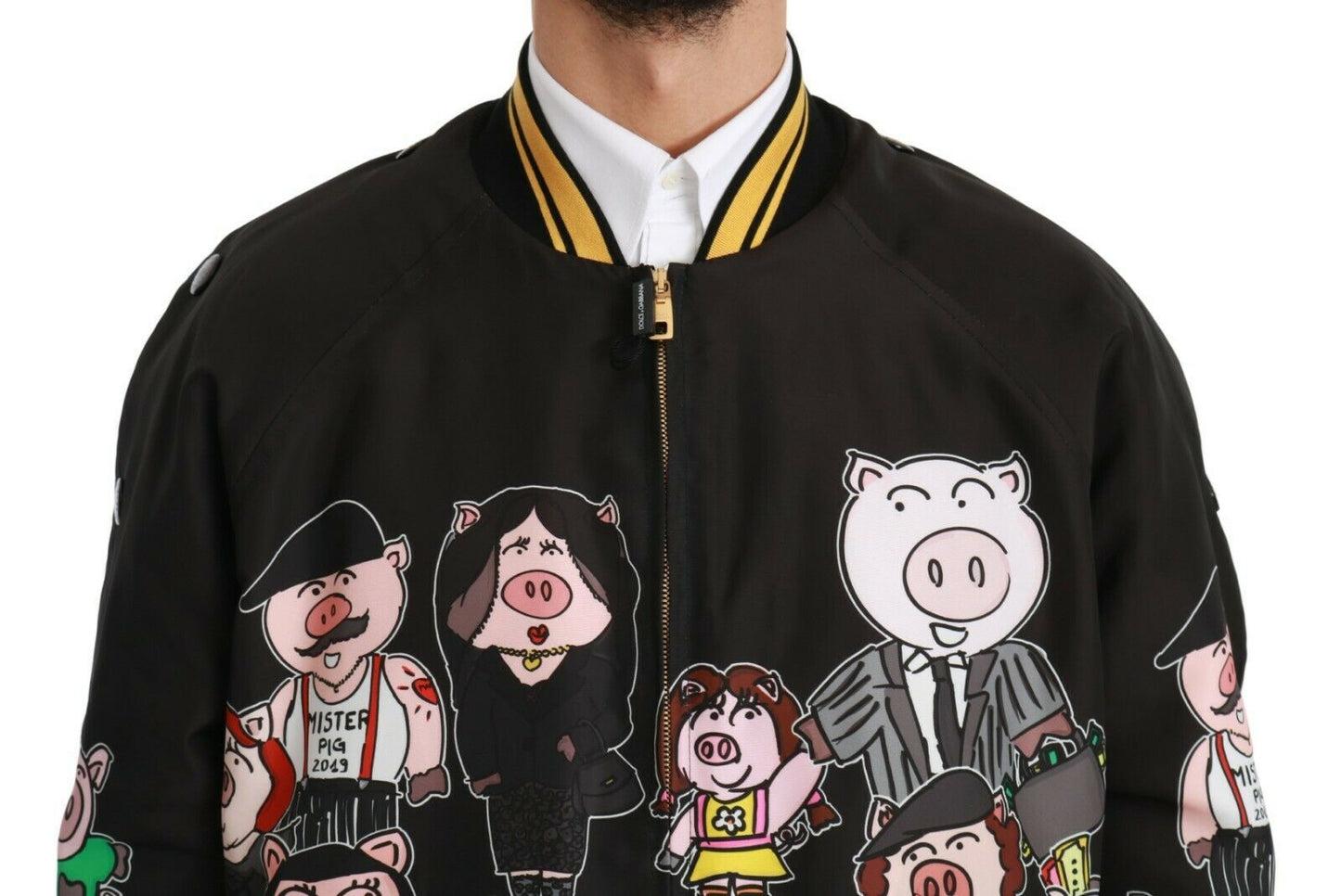 Dolce &amp; Gabbana Blouson aviateur noir ANNÉE DU COCHON