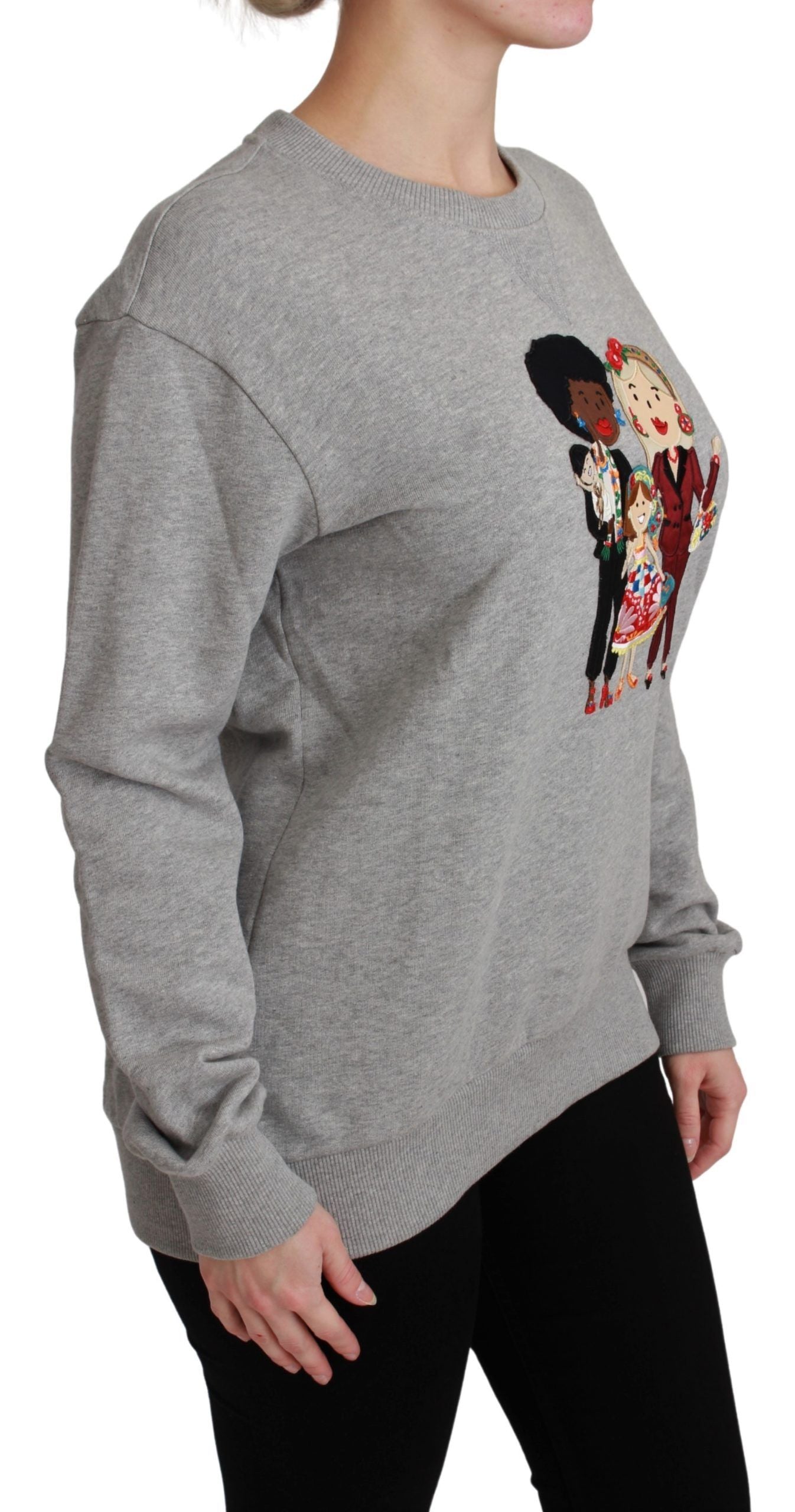 Dolce &amp; Gabbana Pull en coton gris #dgfamily