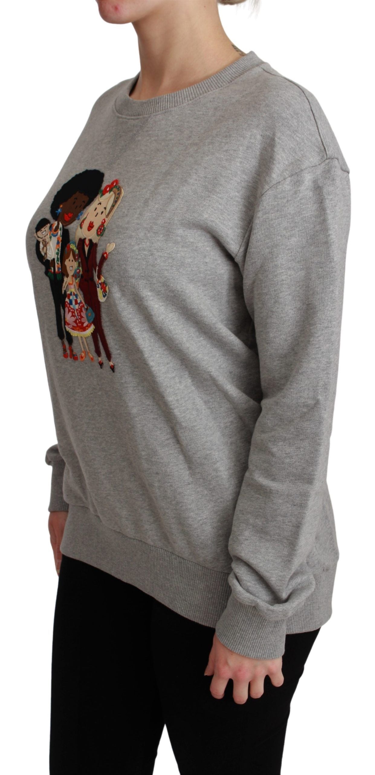 Dolce &amp; Gabbana Pull en coton gris #dgfamily