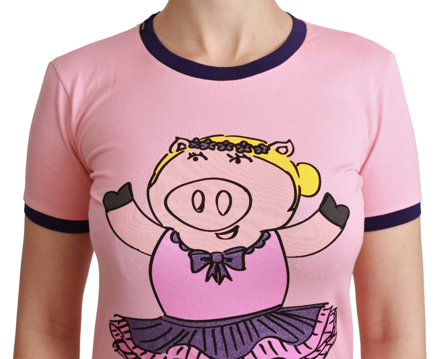 Dolce &amp; Gabbana T-shirt en coton rose ANNÉE DU COCHON