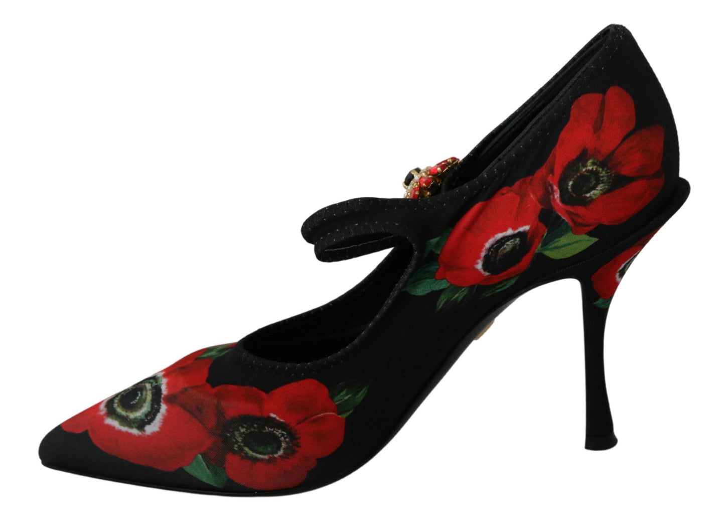 Dolce &amp; Gabbana Escarpins Mary Janes à fleurs noires et rouges