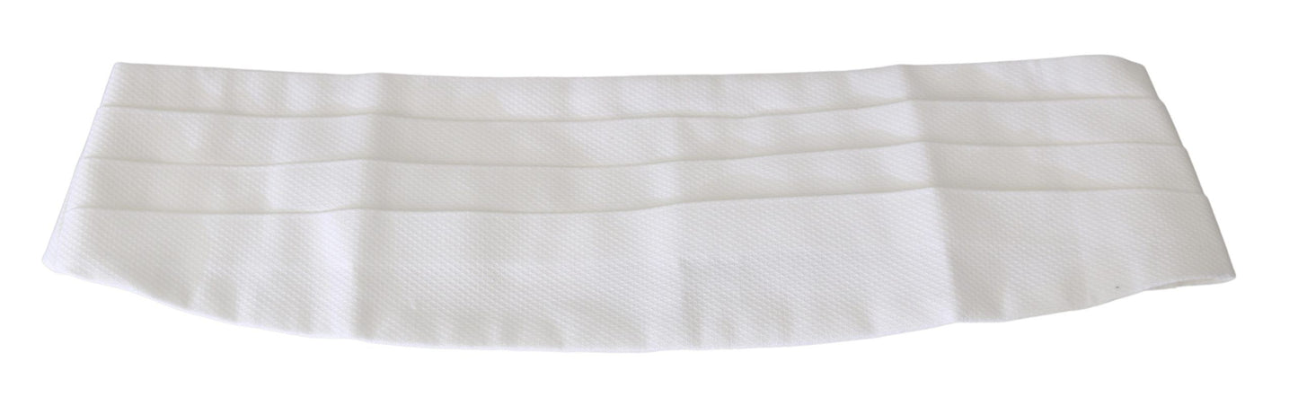 Dolce &amp; Gabbana Ceinture homme blanche en coton Cummerbund