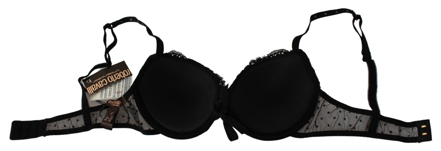 Roberto Cavalli Sous-vêtements soutien-gorge push-up en dentelle rose noir