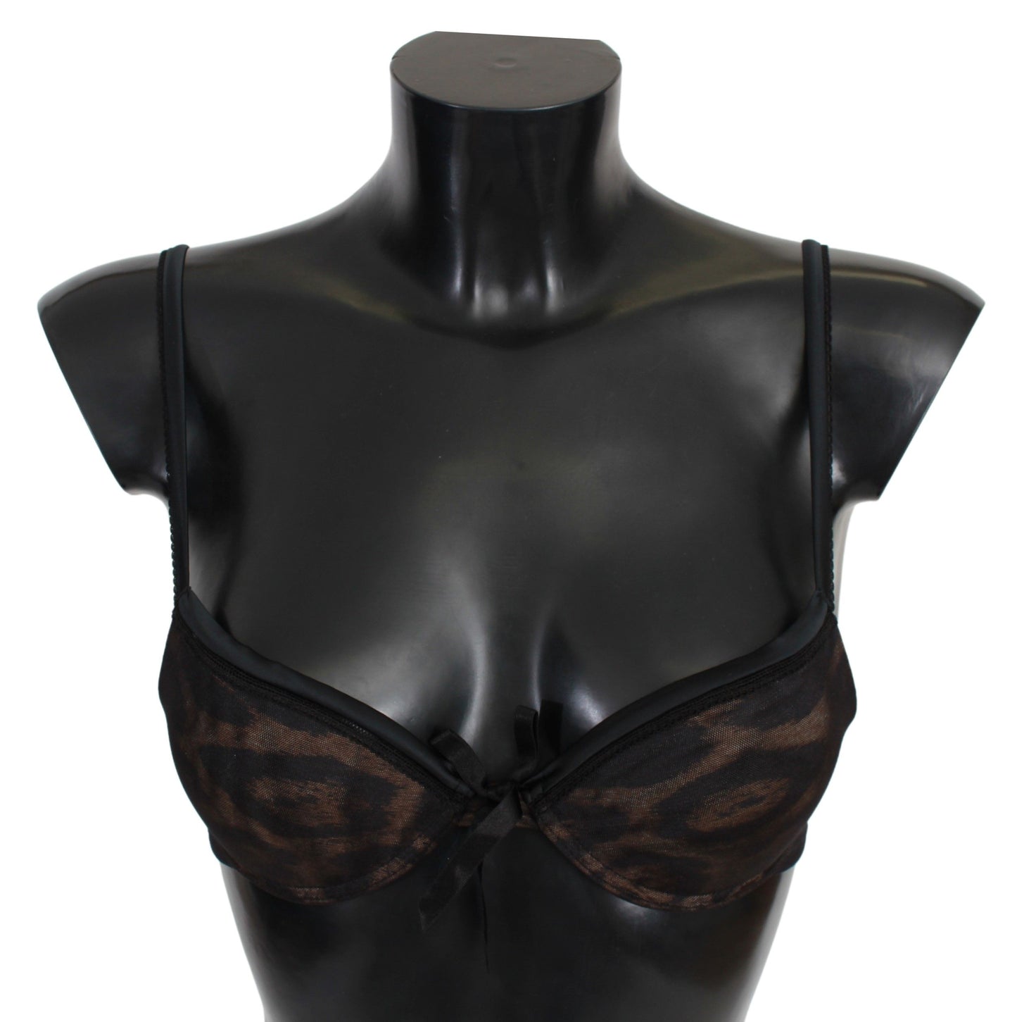 Roberto Cavalli Sous-vêtements soutien-gorge push-up en nylon léopard noir