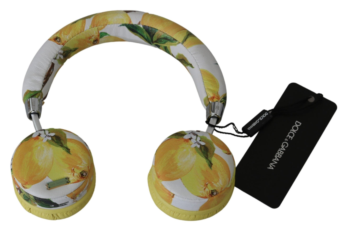 Dolce &amp; Gabbana Casque d'écoute à imprimé citron blanc jaune