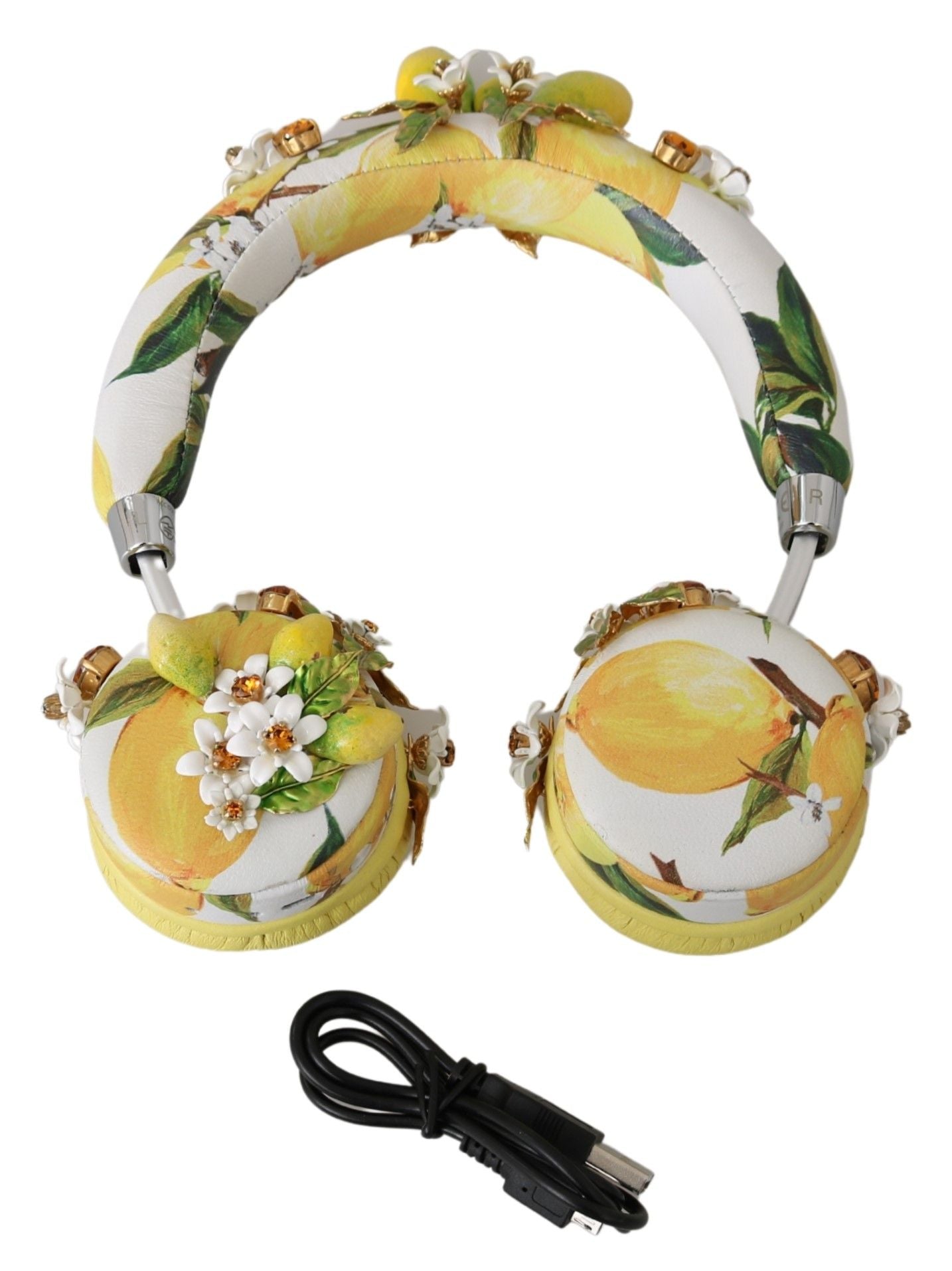 Dolce &amp; Gabbana Casque Floral En Cristal De Citron Jaune