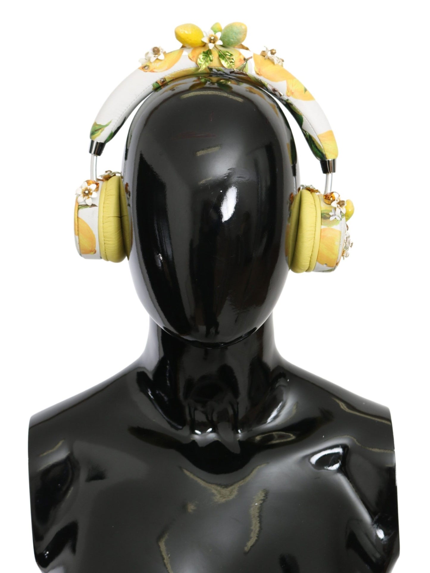 Dolce &amp; Gabbana Casque Floral En Cristal De Citron Jaune