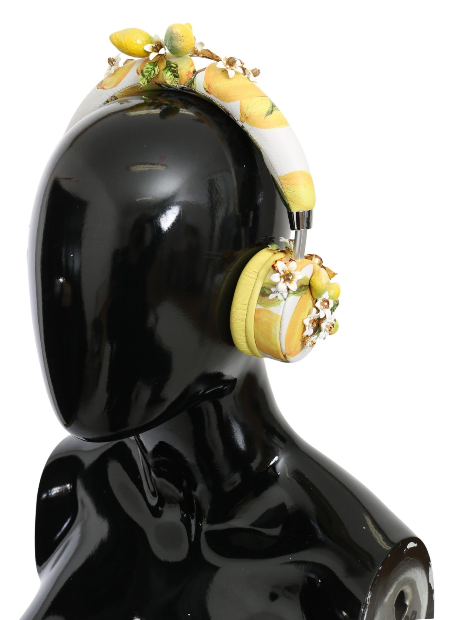 Dolce &amp; Gabbana Casque Floral En Cristal De Citron Jaune