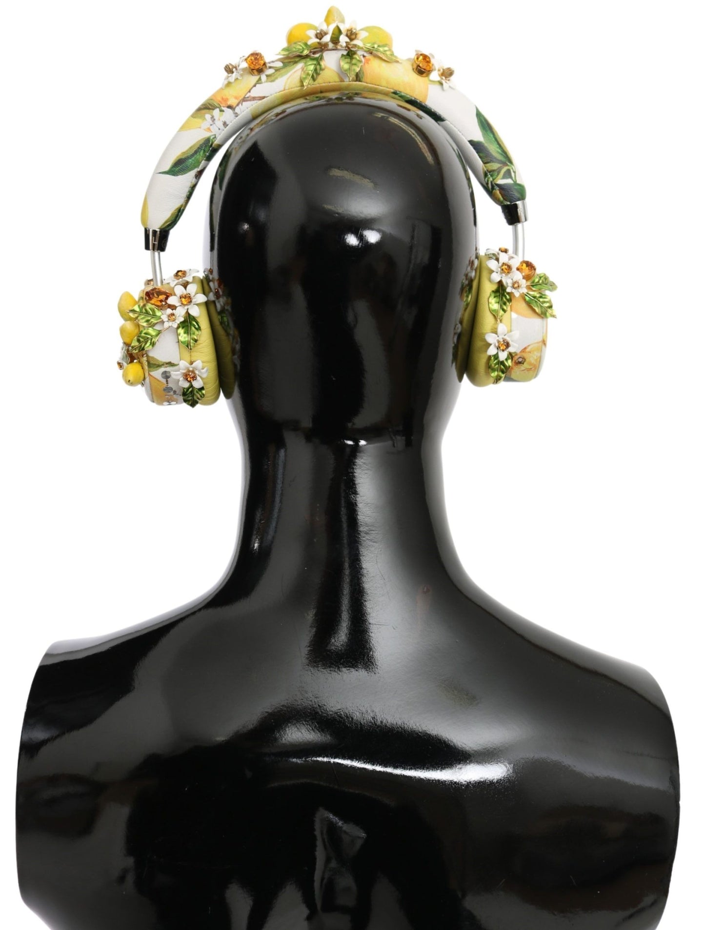 Dolce &amp; Gabbana Casque Floral En Cristal De Citron Jaune