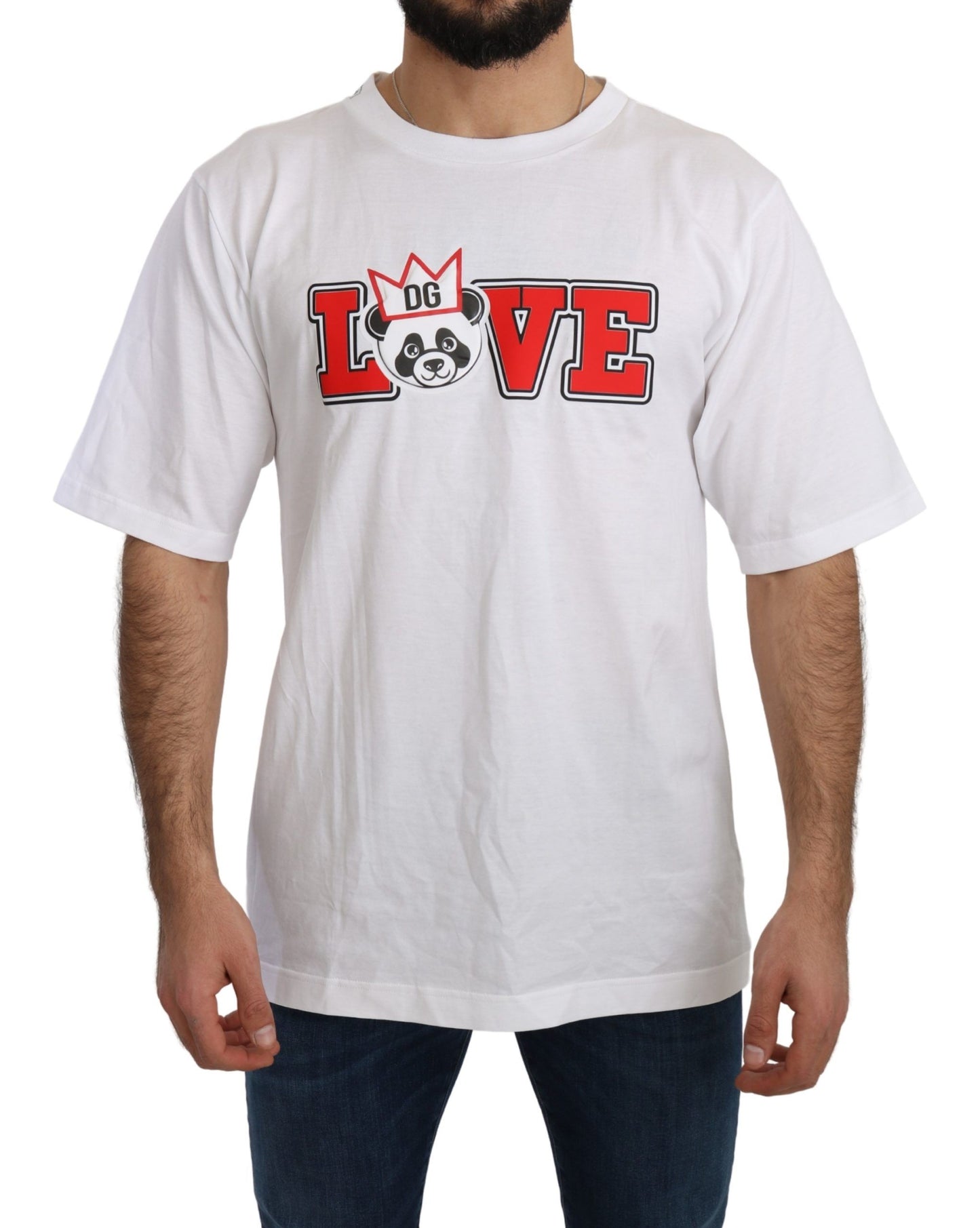 Dolce &amp; Gabbana T-shirt blanc à imprimé Love Panda