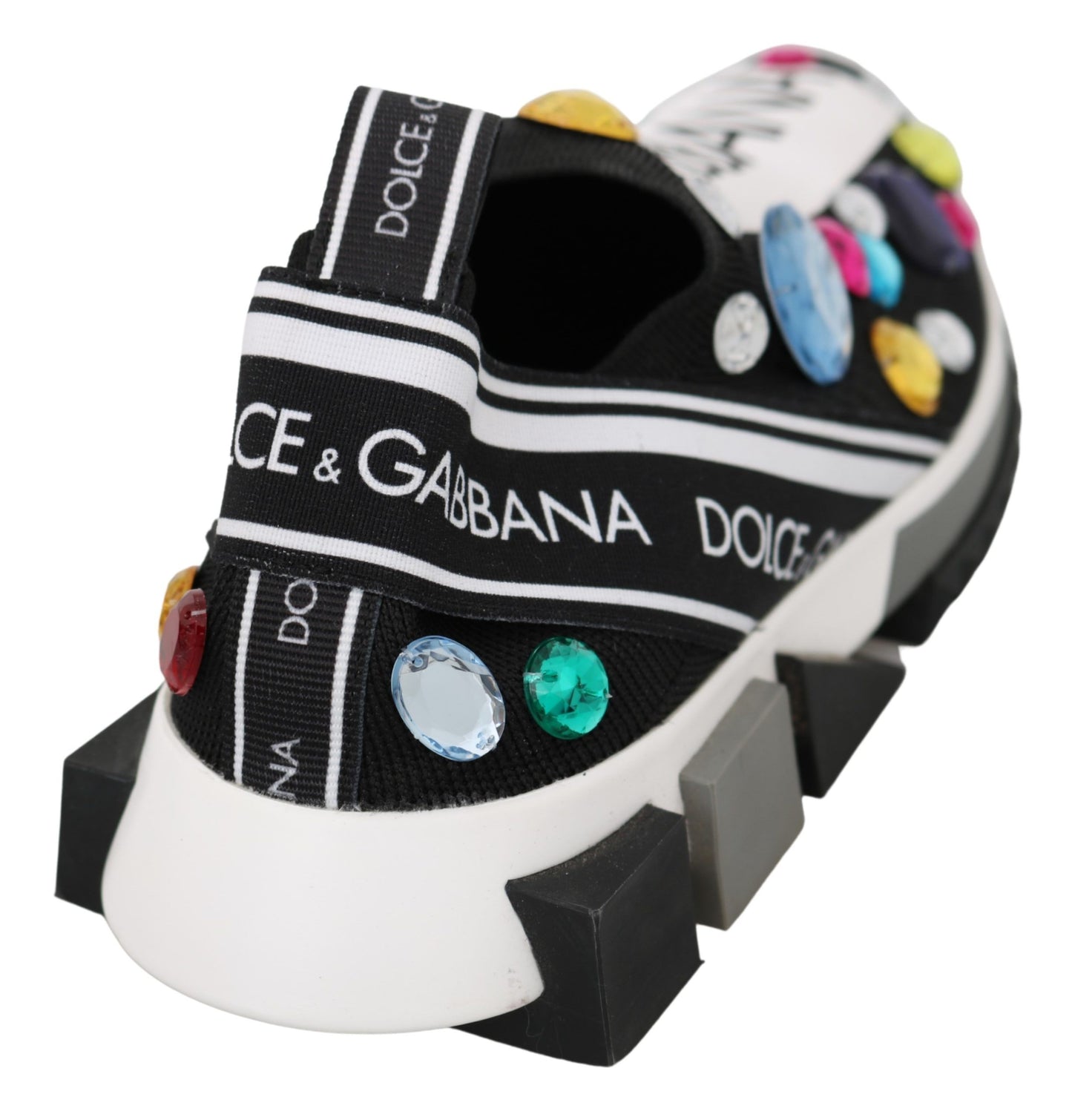 Dolce &amp; Gabbana Baskets en cristal multicolores noires