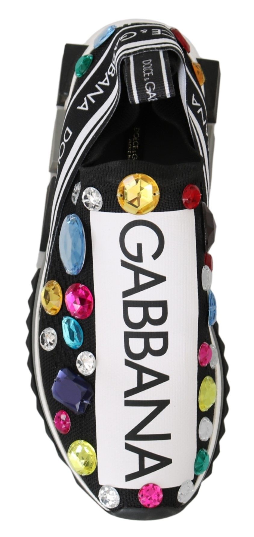 Dolce &amp; Gabbana Baskets en cristal multicolores noires