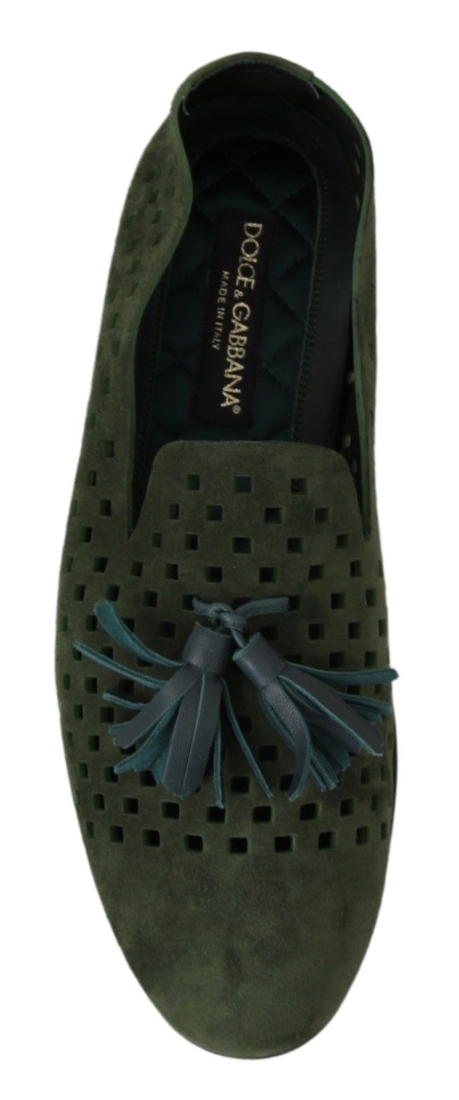 Dolce &amp; Gabbana Pantoufles respirantes en daim vert Chaussures mocassins