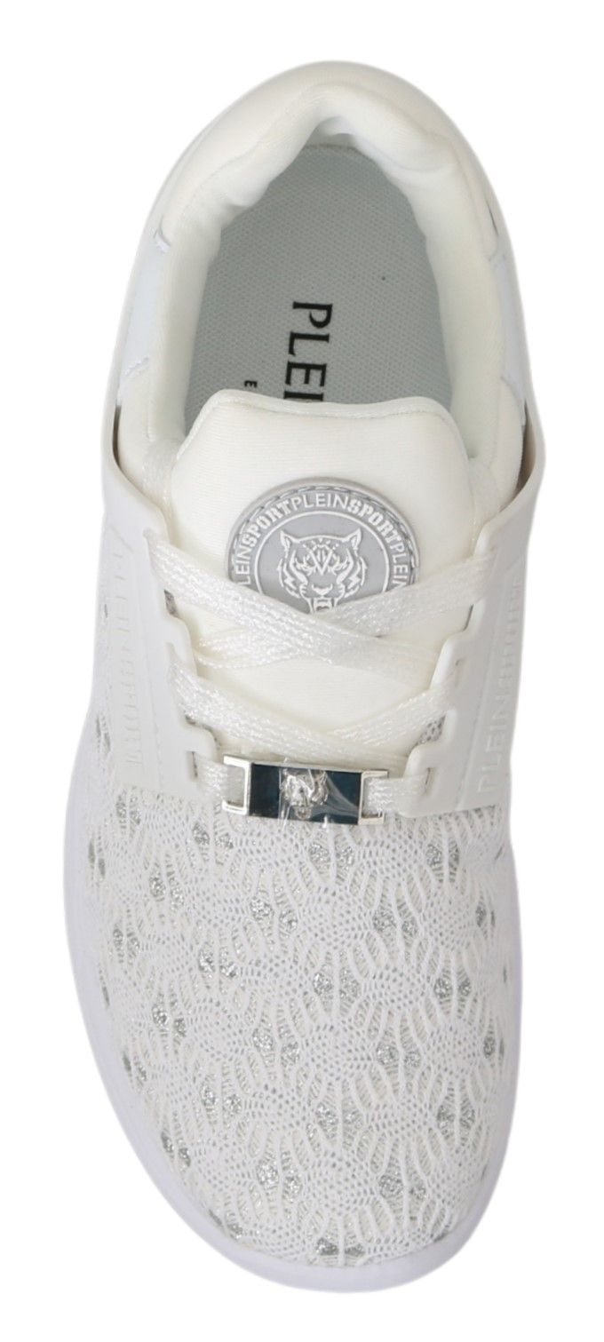 Philipp Plein Weiße Polyester-Freizeit-Sneaker-Schuhe