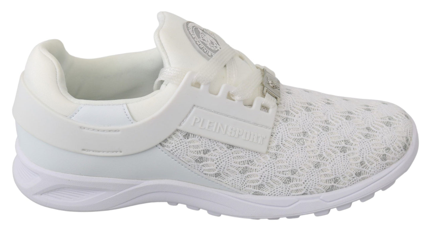 Philipp Plein Chaussures de baskets décontractées en polyester blanc