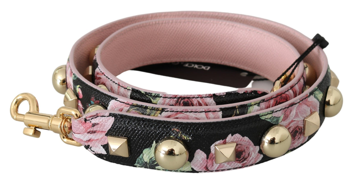 Dolce &amp; Gabbana Bandoulière accessoire en cuir floral rose