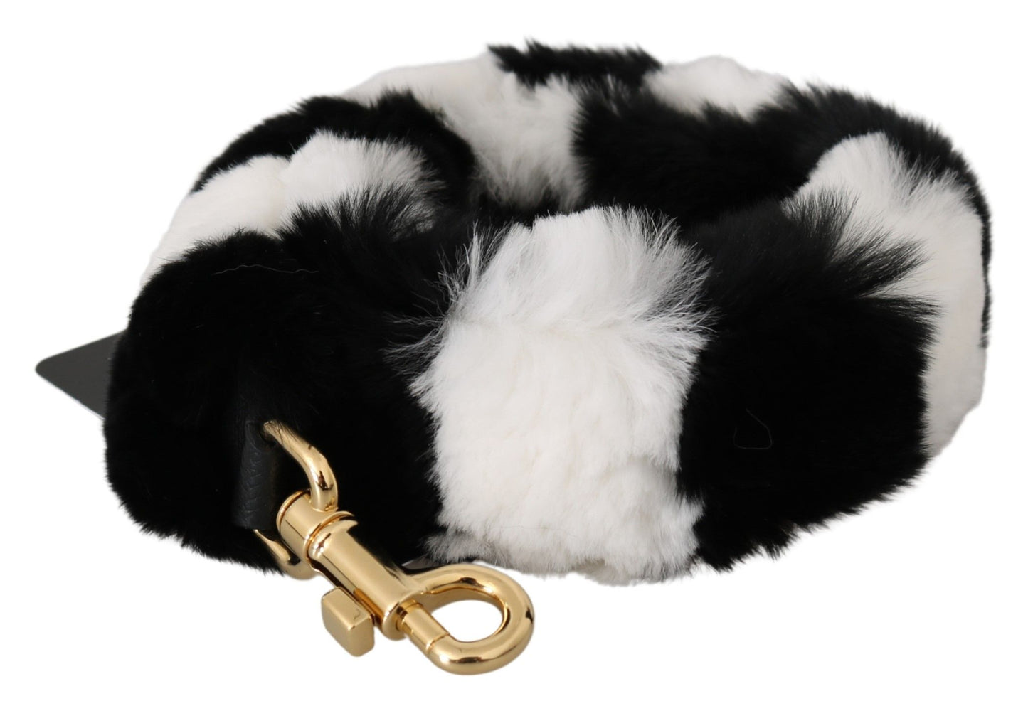 Dolce &amp; Gabbana Bandoulière accessoire en fourrure de lapin blanc noir