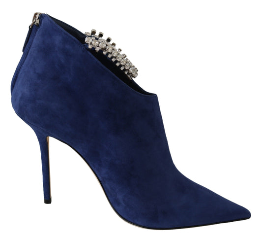 Jimmy Choo Pop Blaize 100 Stiefel aus blauem Leder