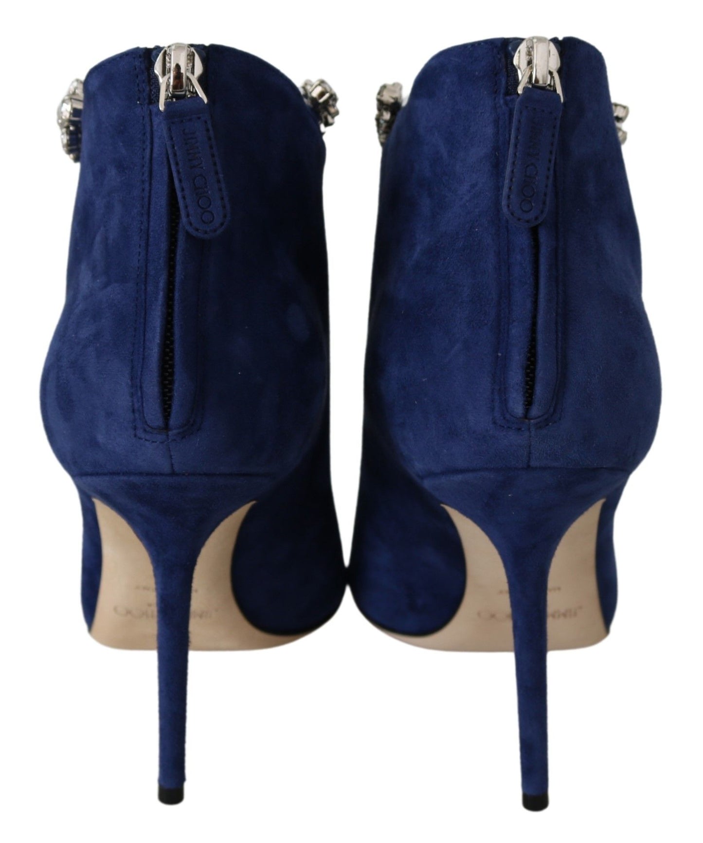 Jimmy Choo Pop Bleu Cuir Blaize 100 Bottes Chaussures