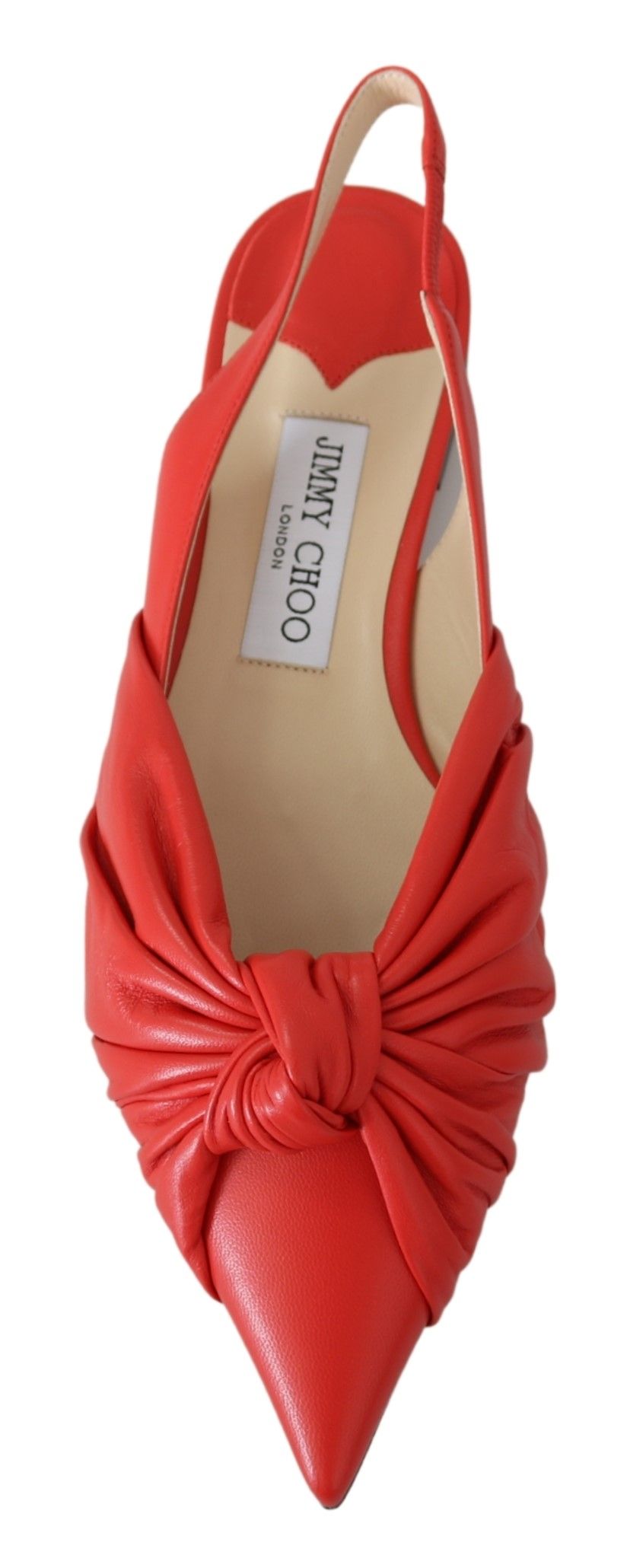 Jimmy Choo Annabell Flat Nap Chilli Chaussures plates en cuir