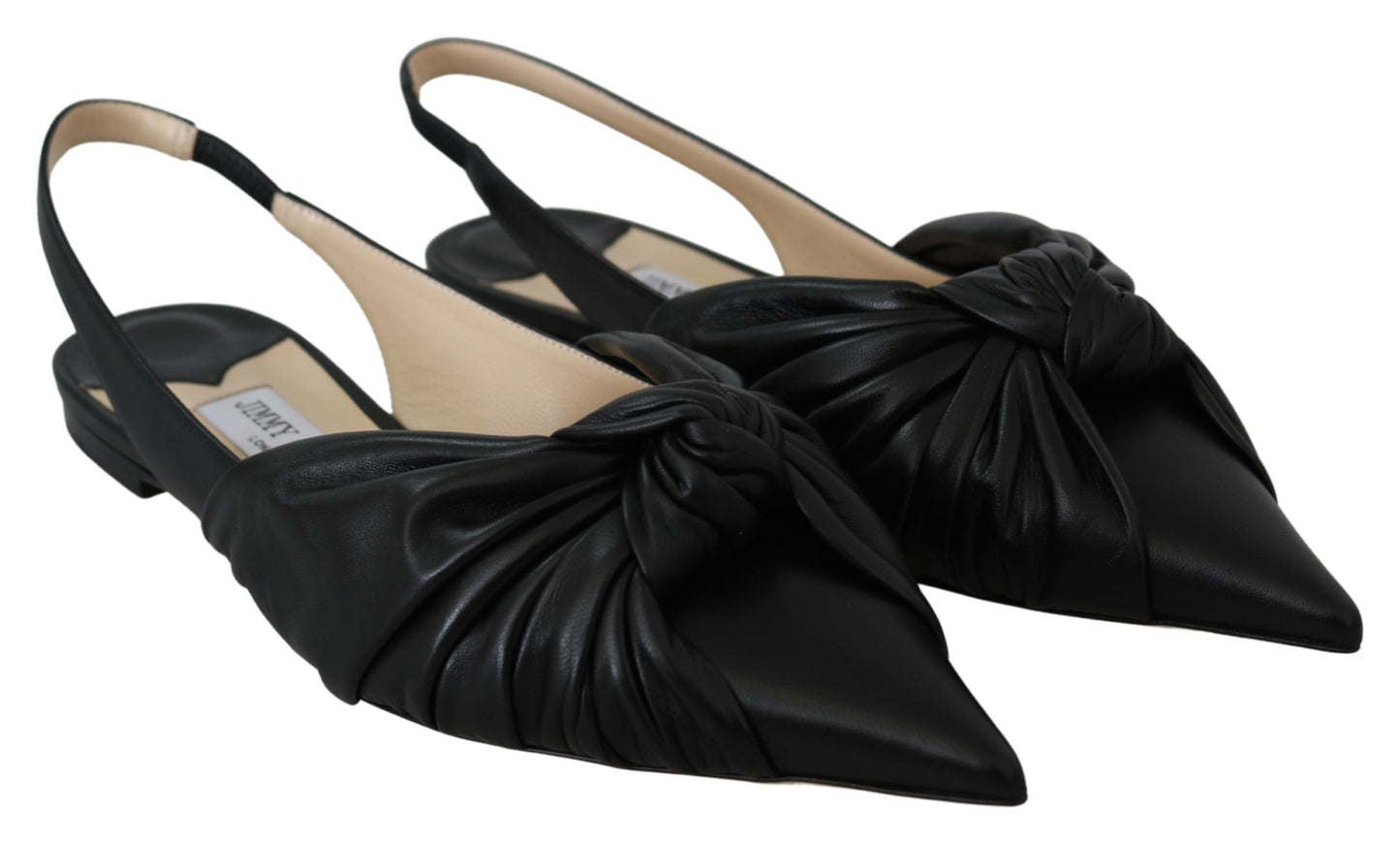 Flache Annabell-Schuhe aus schwarzem Leder von Jimmy Choo